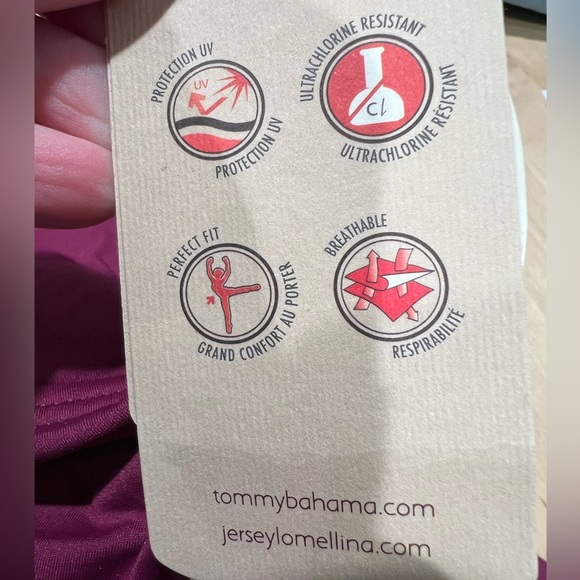 TOMMY BAHAMA PEARL SOLIDS WOMENS ONE PIECE. NWT HTF SIZE 12 - Picture 4 of 4